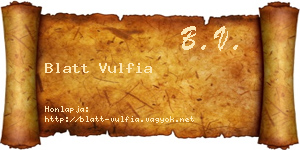 Blatt Vulfia névjegykártya
